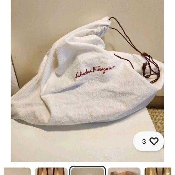 Salvatore Ferragamo Gray Leather w/Black Wingtips Pumps Sz.6 Ret $335 in Dustbag - Picture 4 of 7